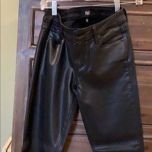 Paige Verdugo skinny ankle coated jeans in black
